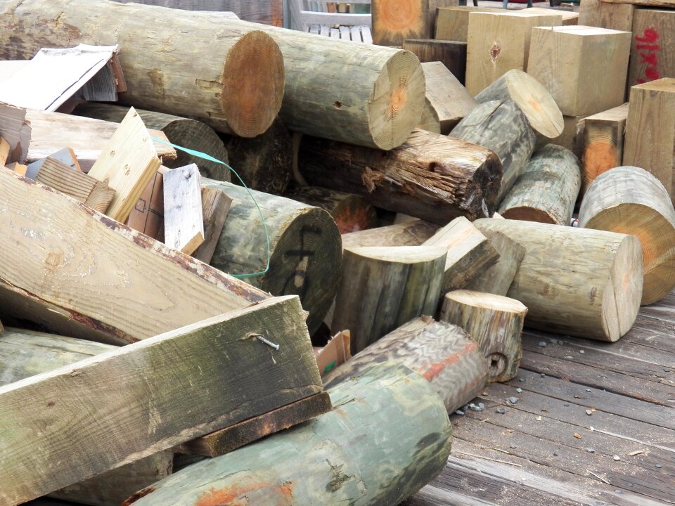 Planks firewood fireplace