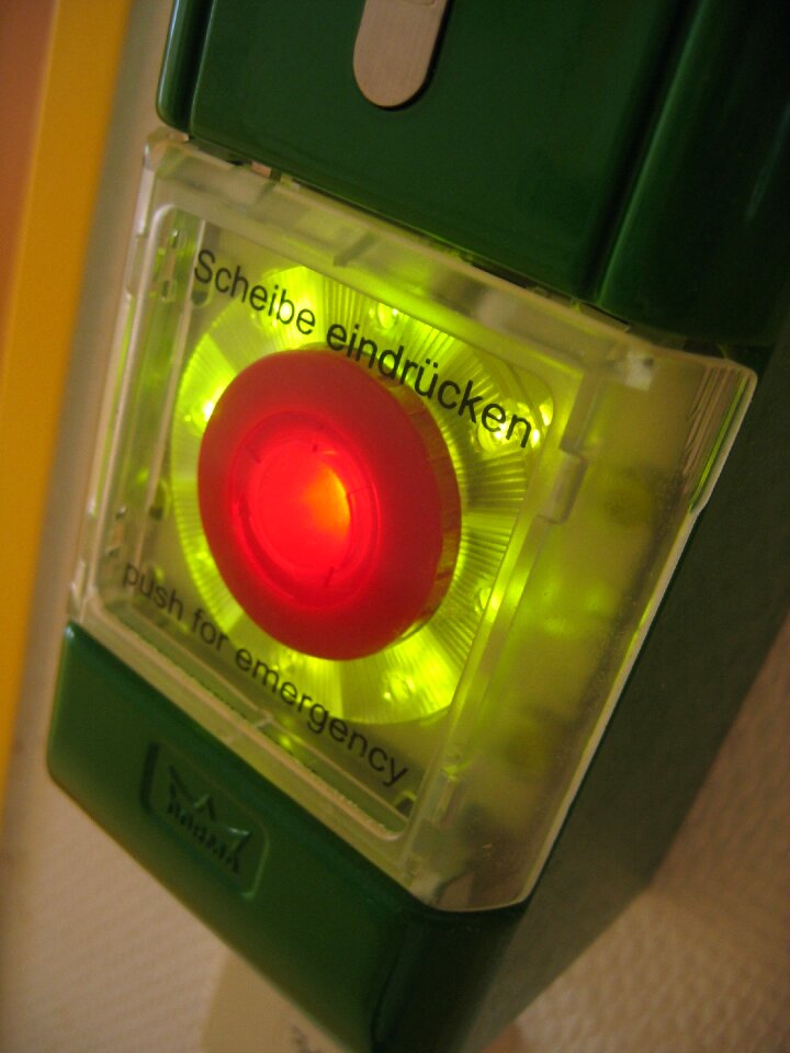 Emergency switch fire alarm button