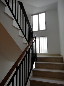 Railing window step structure
