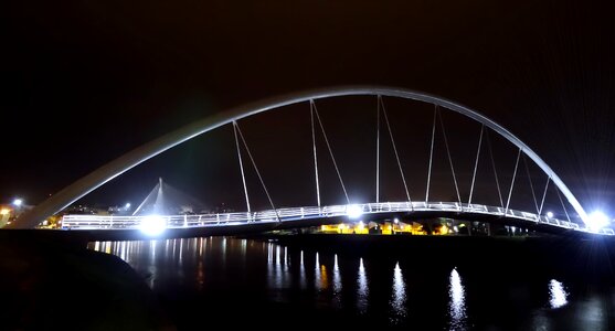 Dark light bridge photo