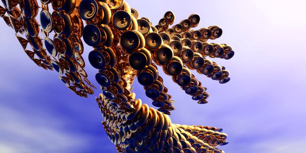 Gold computer graphics 3d