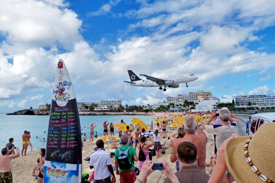 Beach clouds airport