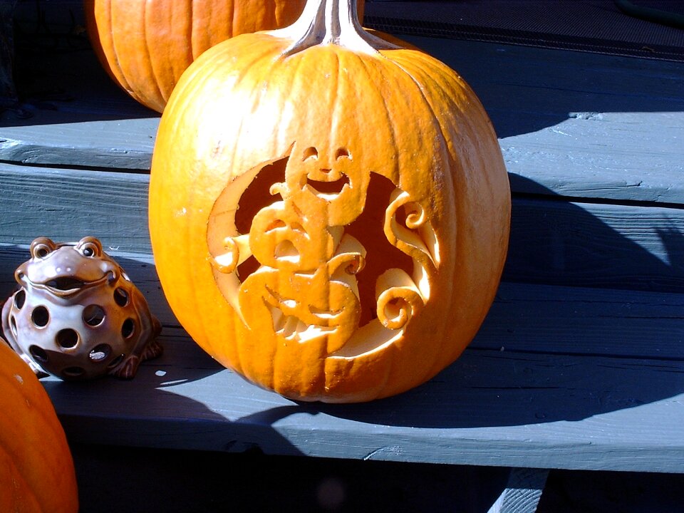 October fall pumpkins