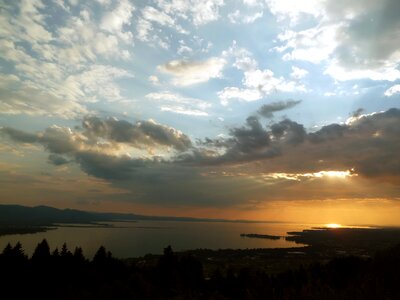 Lake constance sunbeam orange photo