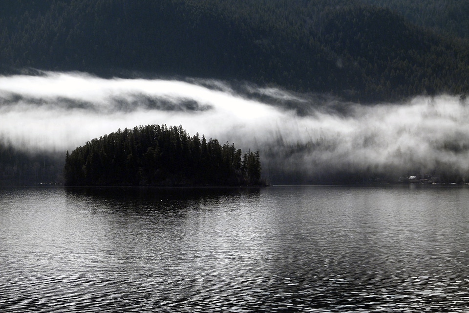 Island early morning nature