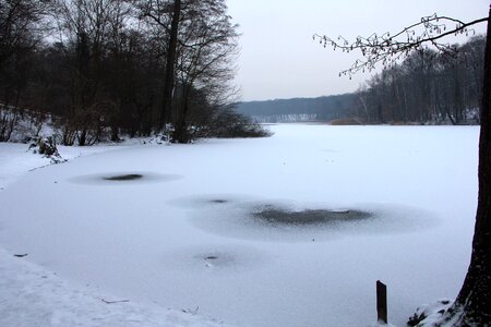 Lake schlachtensee snow