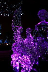 Night ice sculpture