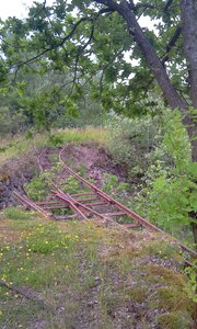 Rail tracks rusty transport