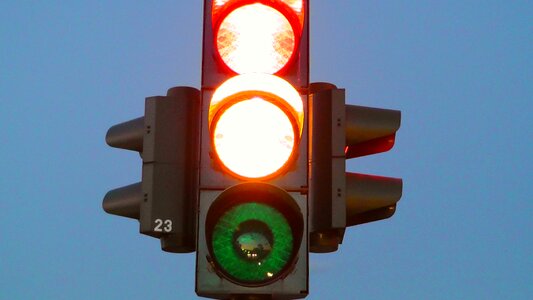Traffic signal light signal road