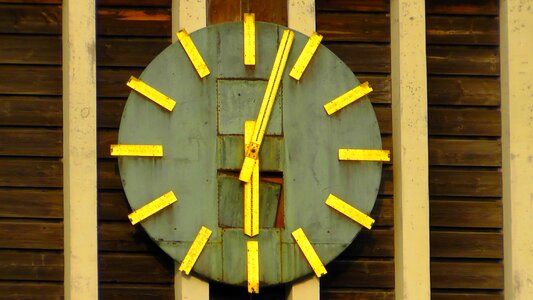 Analog church clock tower analog clock photo