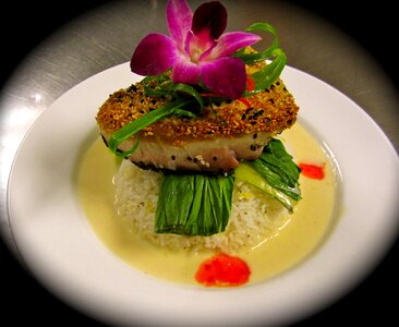 Sesame tuna delicious presentation