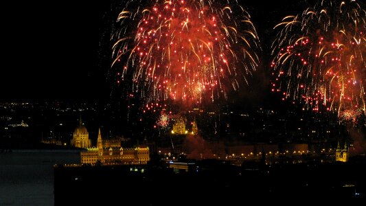 Budapest holiday fireworks photo