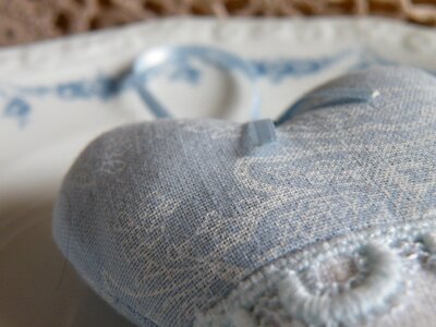 Heart blue lace