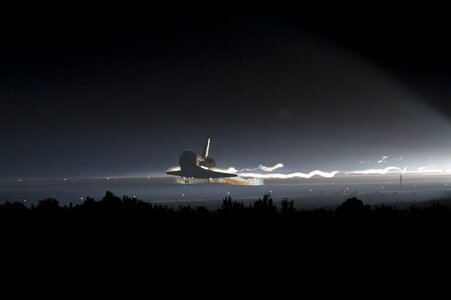 Night evening aircraft photo