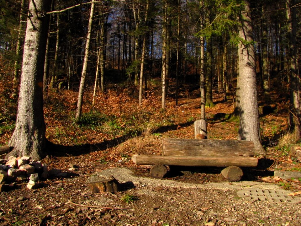 Wood water wood fountain