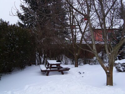 Rest garden garden bench picnic table photo