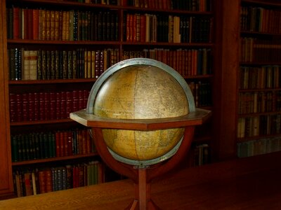 Library castle globe