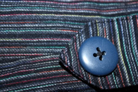 Textile object blue button photo