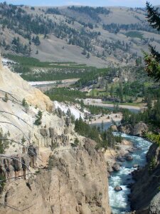 Outdoors river mountains photo