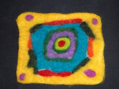 Colorful wool red