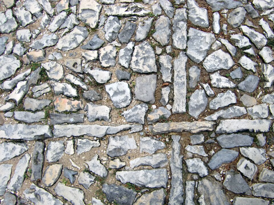 Paving stones cross pattern