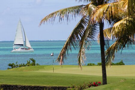 Mauritius golf beach photo