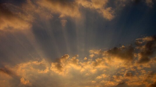 Clouds rays sunbeam