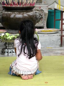 Ayuttaya girl temple