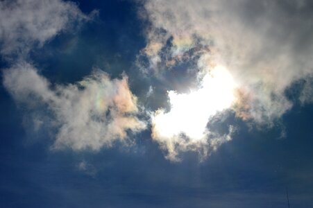 Spotlight clouds blue