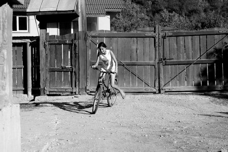 Girls riding roads