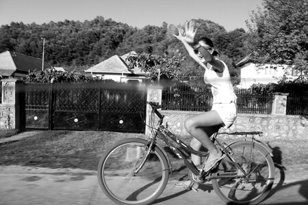 Girls riding roads