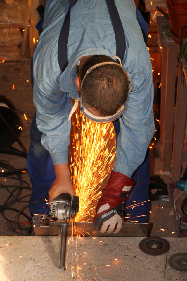 Iron metal sparks