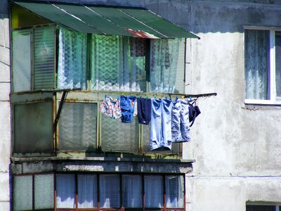 Laundry outside poverty photo