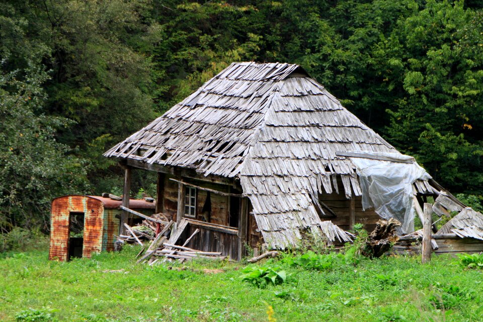 Mountain old wooden