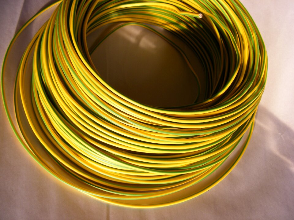 Electrical green yellow insulated
