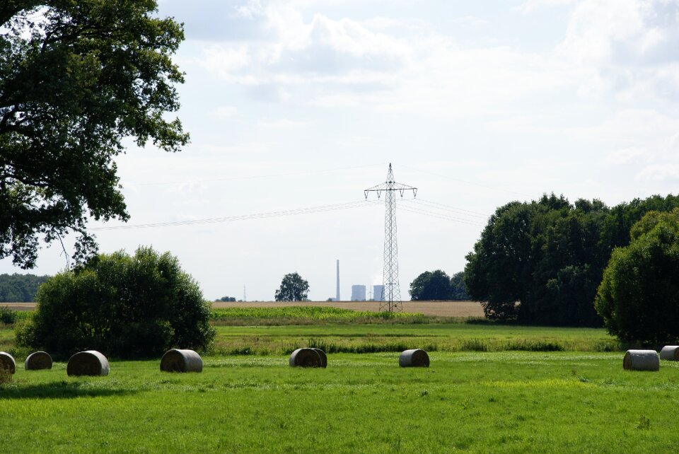 Bale meadow landscape