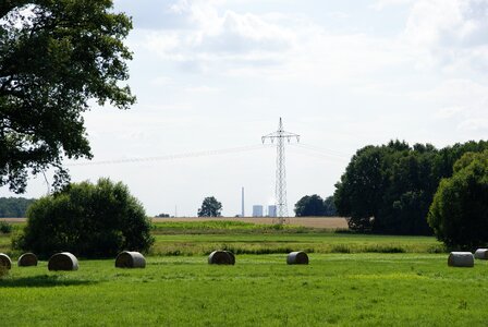 Bale meadow landscape