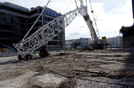 Construction site construction equipment backhoe
