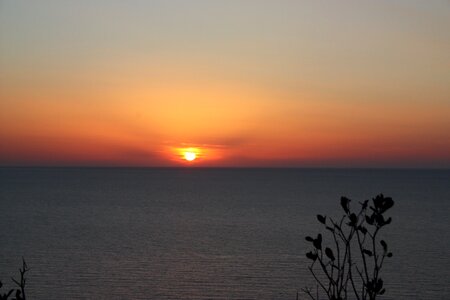 Sunset sea horizon