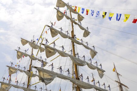 Sailing vessel mexican men