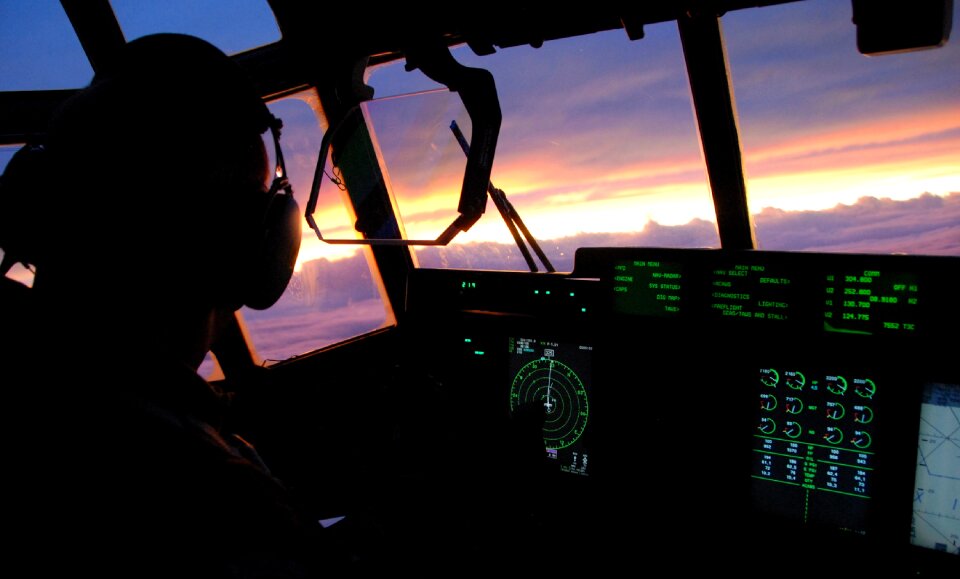 Aircraft cockpit cockpit view