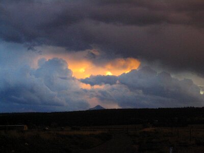 Clouds dusk sky
