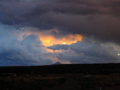 Clouds dusk sky photo