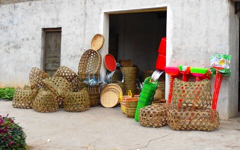 Structure baskets handmade photo