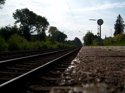 Railway station railway platform photo