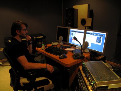 Studio music recording photo