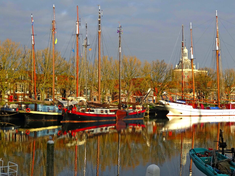 Boats sky clouds