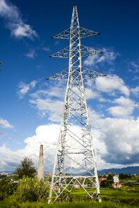 Electricity distribution power line photo