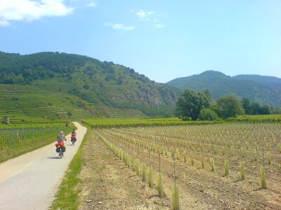 Mountains valley bikes photo