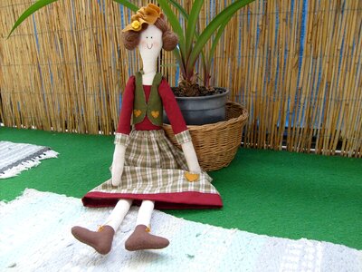Parchwork kid woman